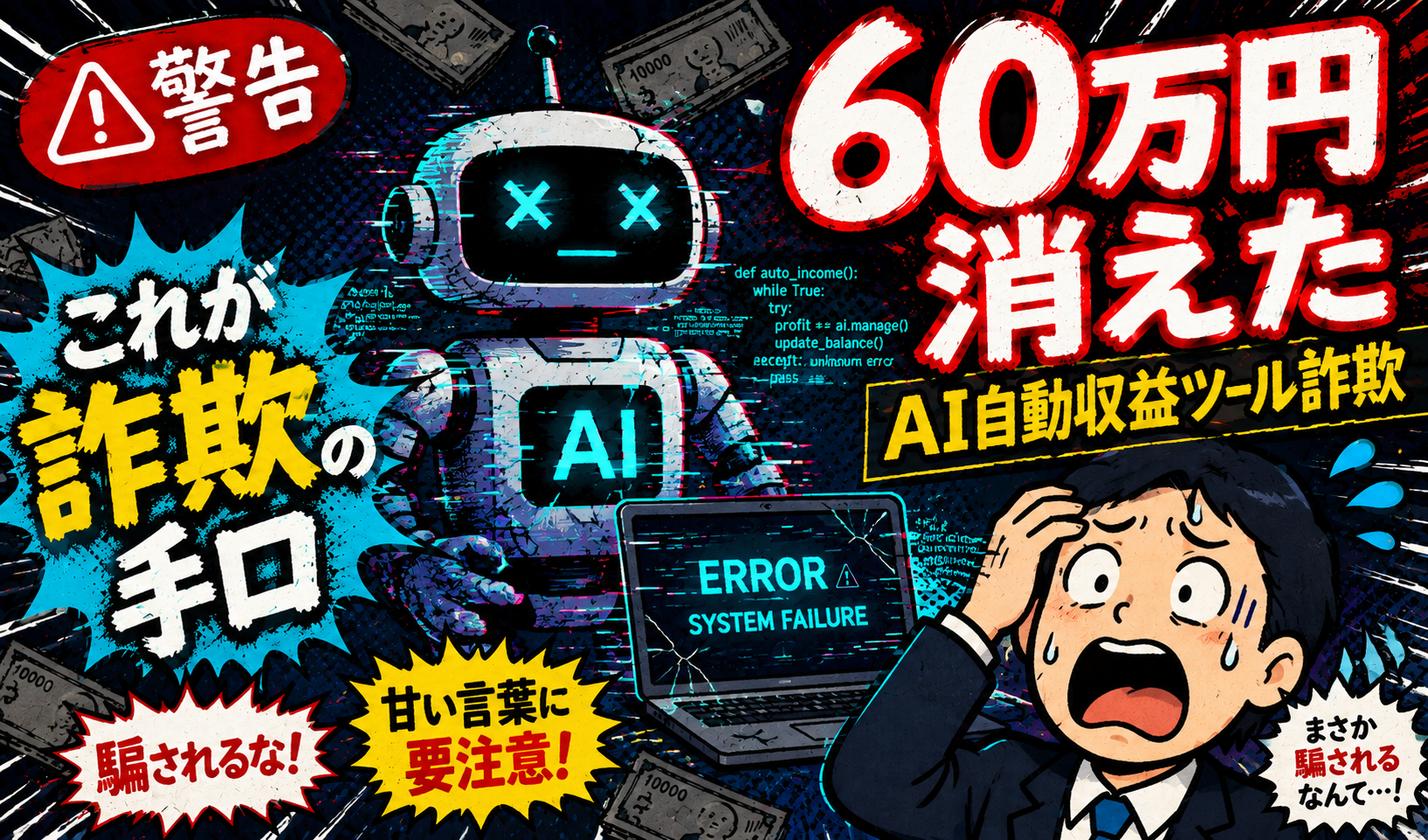 「AIで月50万円の自動収益」ツールに60万円払った40代会社員の話
