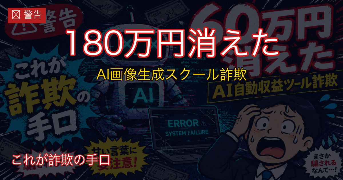 「AI画像生成で月50万円」スクールに180万円・著作権で頓挫した40代主婦